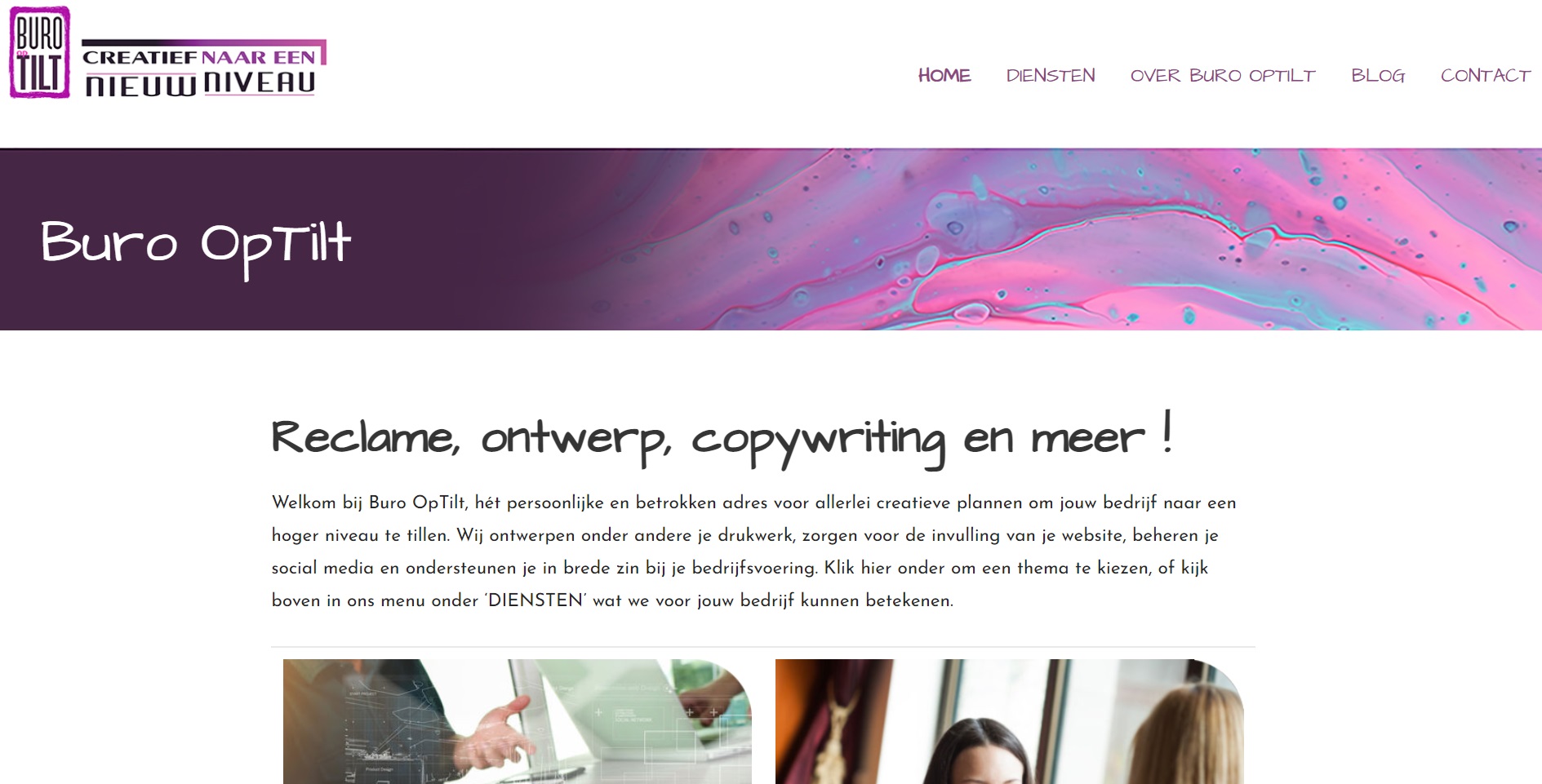 Website Buro Optilt ontworpen door Websiteverbeteraar