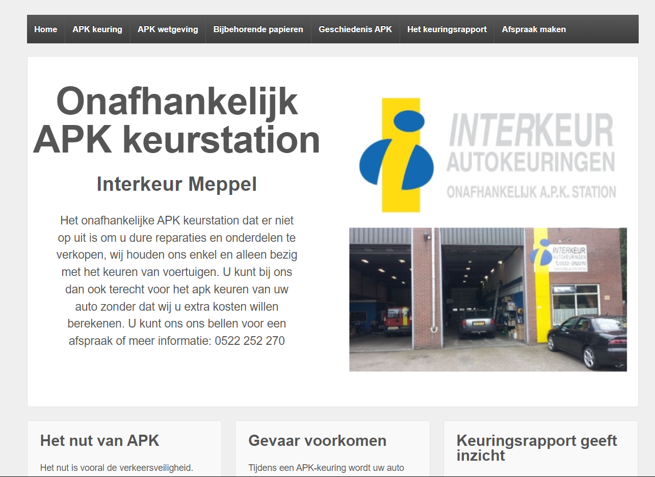 Website Interkeur ontworpen door Websiteverbeteraar