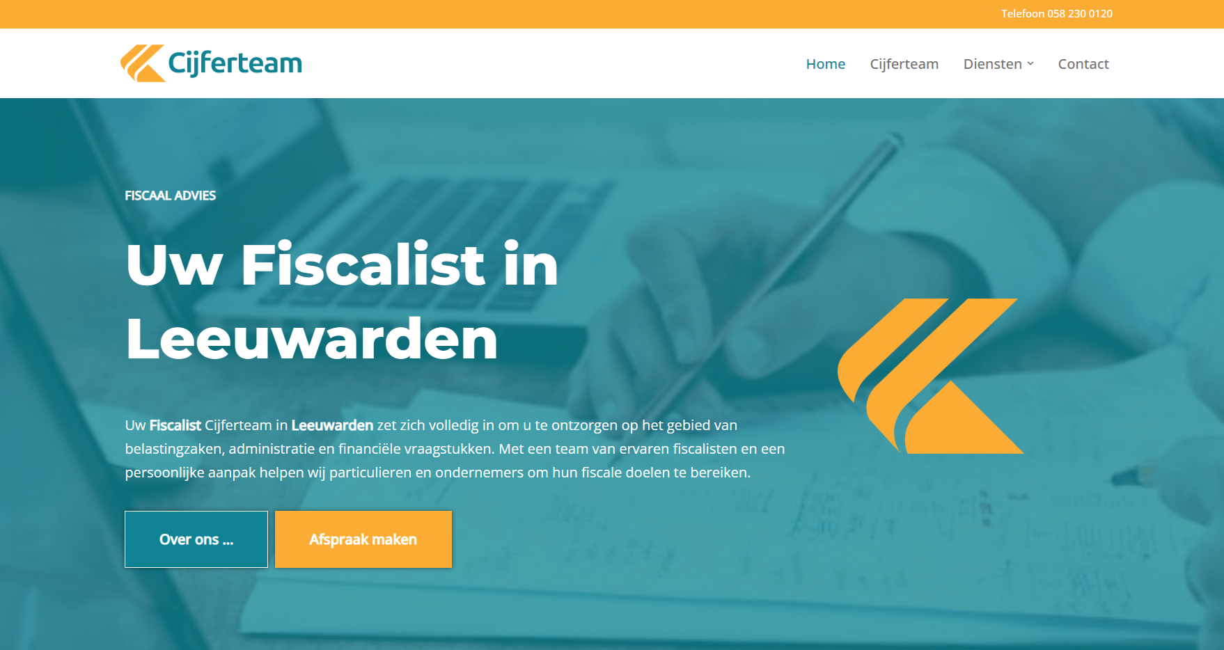 Website Cijferteam ontworpen door Websiteverbeteraar